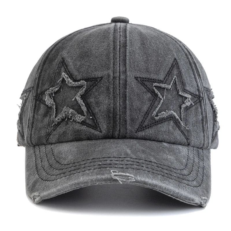 Retro Worn Star Cap