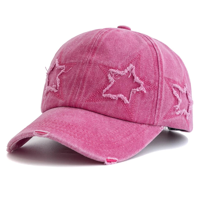 Retro Worn Star Cap