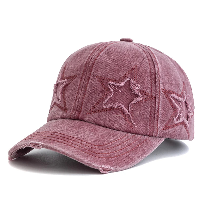 Retro Worn Star Cap