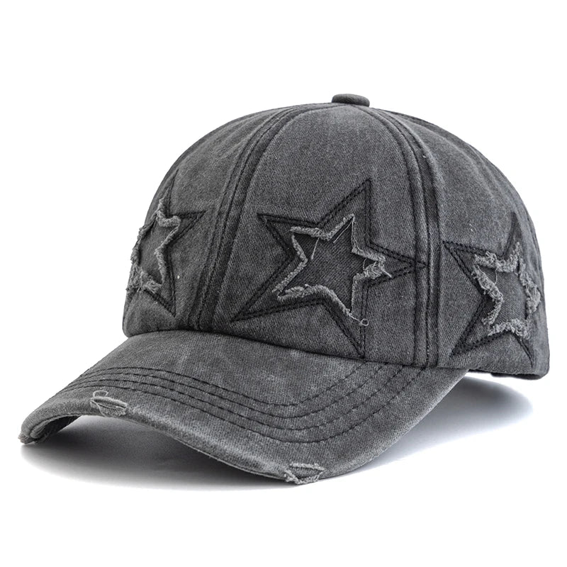 Retro Worn Star Cap