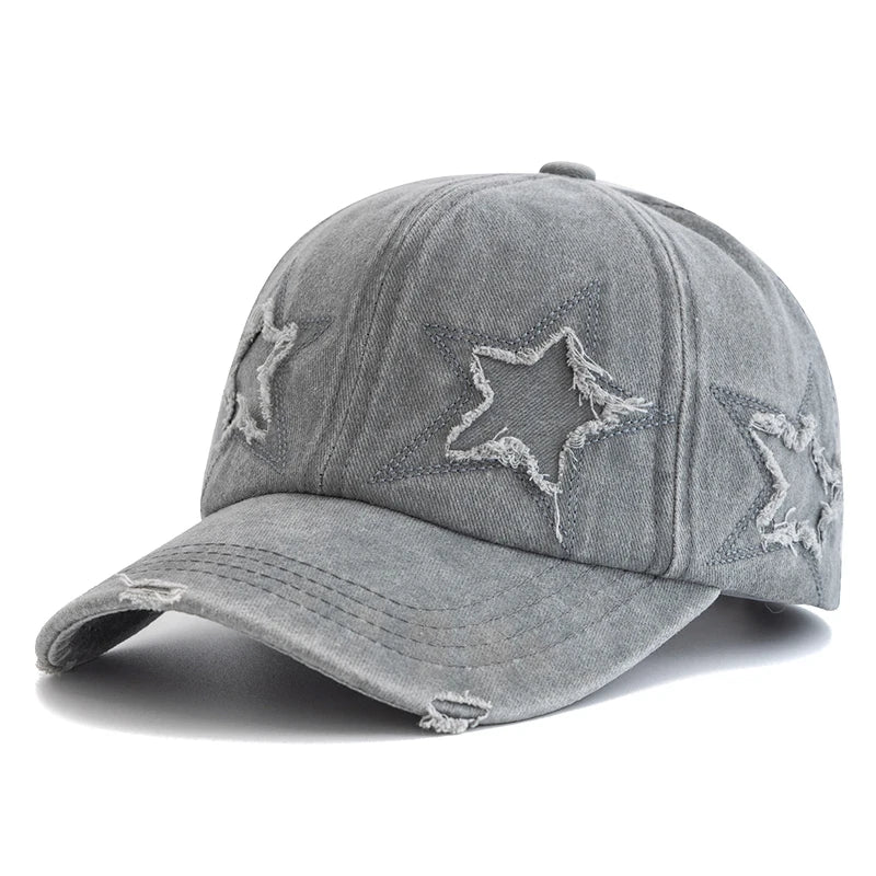 Retro Worn Star Cap