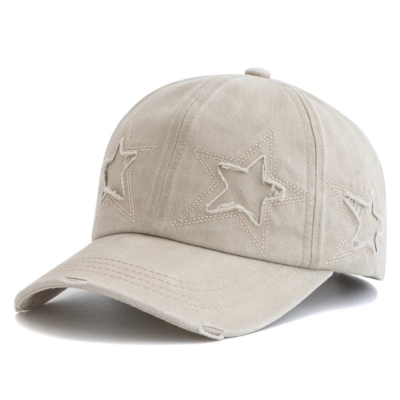 Retro Worn Star Cap