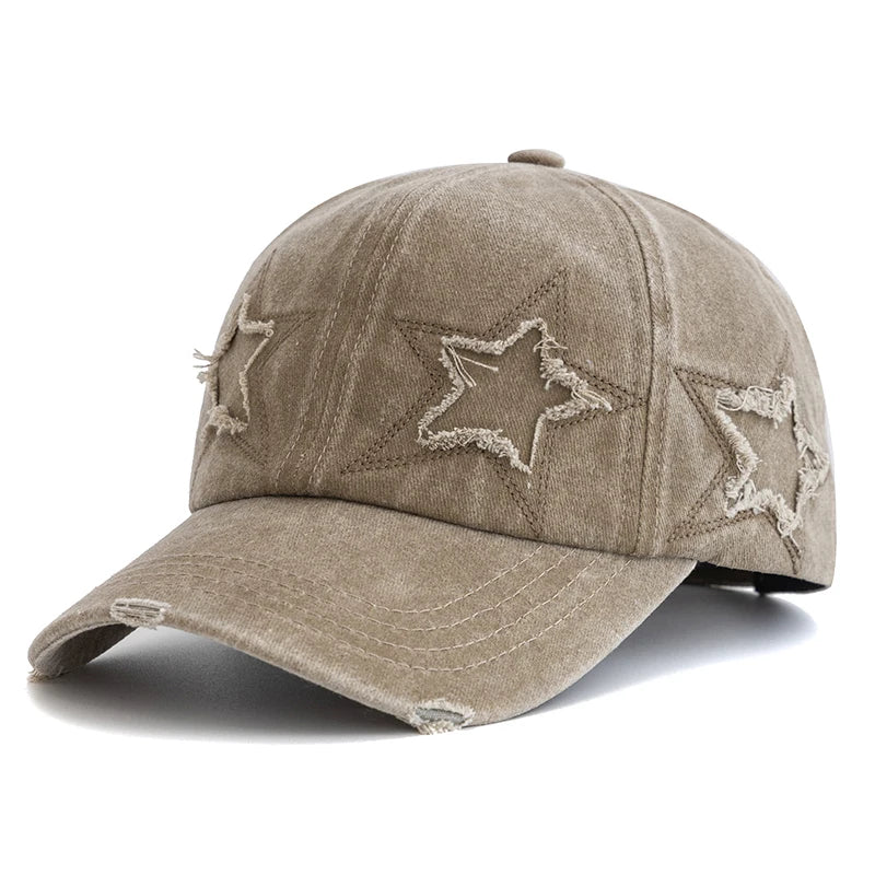 Retro Worn Star Cap